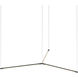 Z-Bar LED 39.3 inch Matte Black Pendant Ceiling Light, Trio